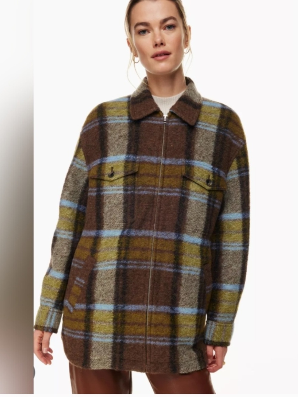 Aritzia Wilfred Free Ganna Zip Shacket